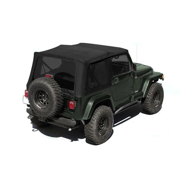 XHD Soft Top Black Diamond Tinted Windows; 88-95 Jeep Wrangler YJ