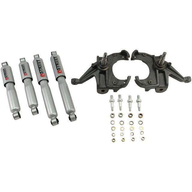 BELLTECH 704SP LOWERING KITS  Front And Rear Complete Kit W/ Street Performance Shocks 1973-1987 Chevrolet C10 (1 in. Rotor) 3 in. F/4 in. R drop W/ Street Performance Shocks
