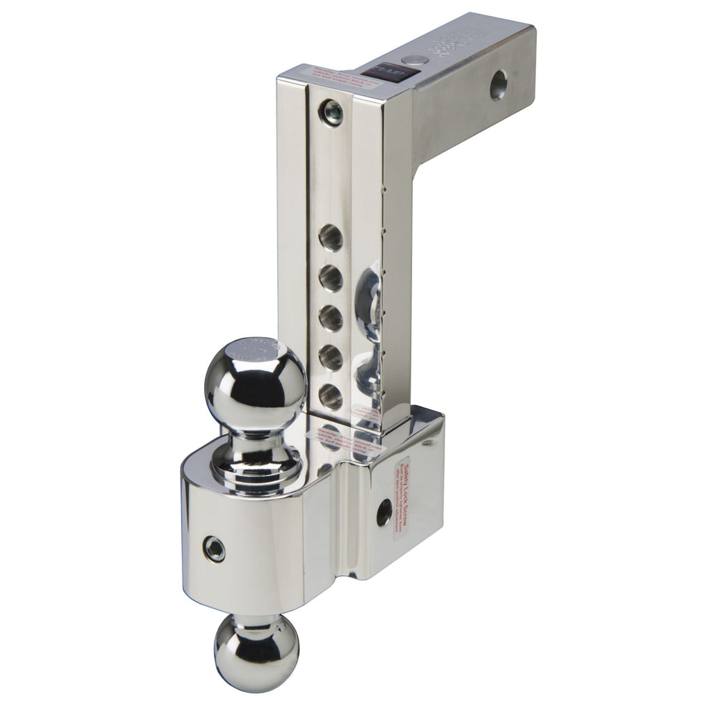 Flash STBM adj. alum. Ball mount, anti-rattle, 8'' drop, fits 2.5'' receiver