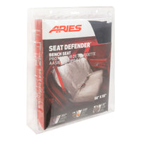 Seat Defender 58" x 55" Removable Waterproof Black Bench Seat Cover