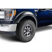 Bushwacker 20121-02 Black Extend-A-Fender Style Smooth Finish Front Fender Flares for 2019-2022 Ford Ranger