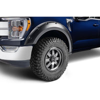 Bushwacker 20135-02 Black Pocket/Rivet Style Smooth Finish Front Fender Flares for 2021-2022 F-150