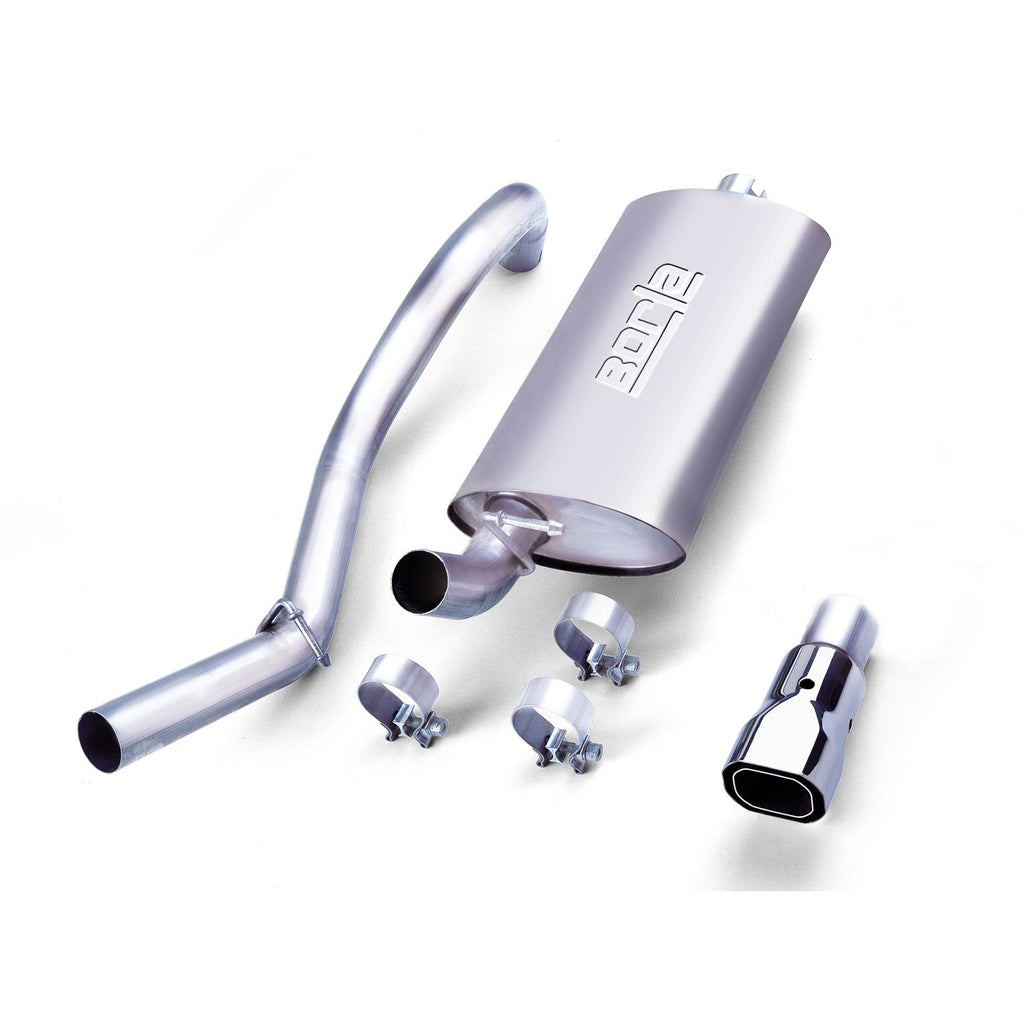 Borla 14728 | Borla Touring Cat-Back  Exhaust System for 1997-1999 Jeep Wrangler 2.5 4 Cyl. /4.0L 6 Cyl. Automatic and Manual Transmission 2 & 4Wheel Drive 2-Door WITHOUT Hitch.
