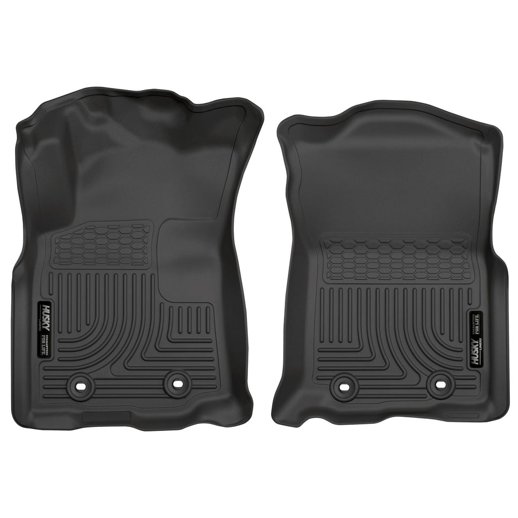 Husky Liners 13981 | Husky Liners Front Floor Liners, Fits 18-C TACOMA AT DOUBLE CAB/ACCESS CAB FRONT FLOOR LINERS WEATHERBEATER BLACK