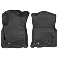 Husky Liners 13981 | Husky Liners Front Floor Liners, Fits 18-C TACOMA AT DOUBLE CAB/ACCESS CAB FRONT FLOOR LINERS WEATHERBEATER BLACK