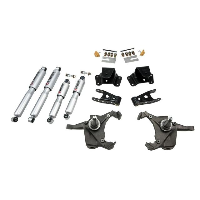 BELLTECH 728SP LOWERING KITS  Front And Rear Complete Kit W/ Street Performance Shocks 1975-1991 Chevrolet Silverado C30 1 Ton (Crew Cab & Dually Only) 3 in. F/4 in. R drop W/ Street Performance Shocks
