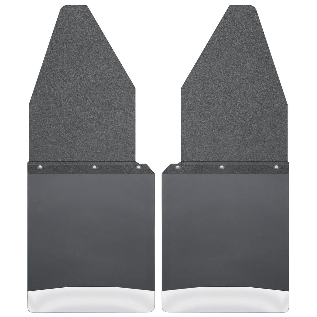 Husky Liners 17104 | Husky Liners Kick Back Mud Flaps 12 Wide - Black Top and Stainless Steel Weight, Fits 88-C FORD KICK BACK MUD FLAPS FRONT 12IN WIDE - BLACK TOP AND STAINLESS STEEL WEIGHT