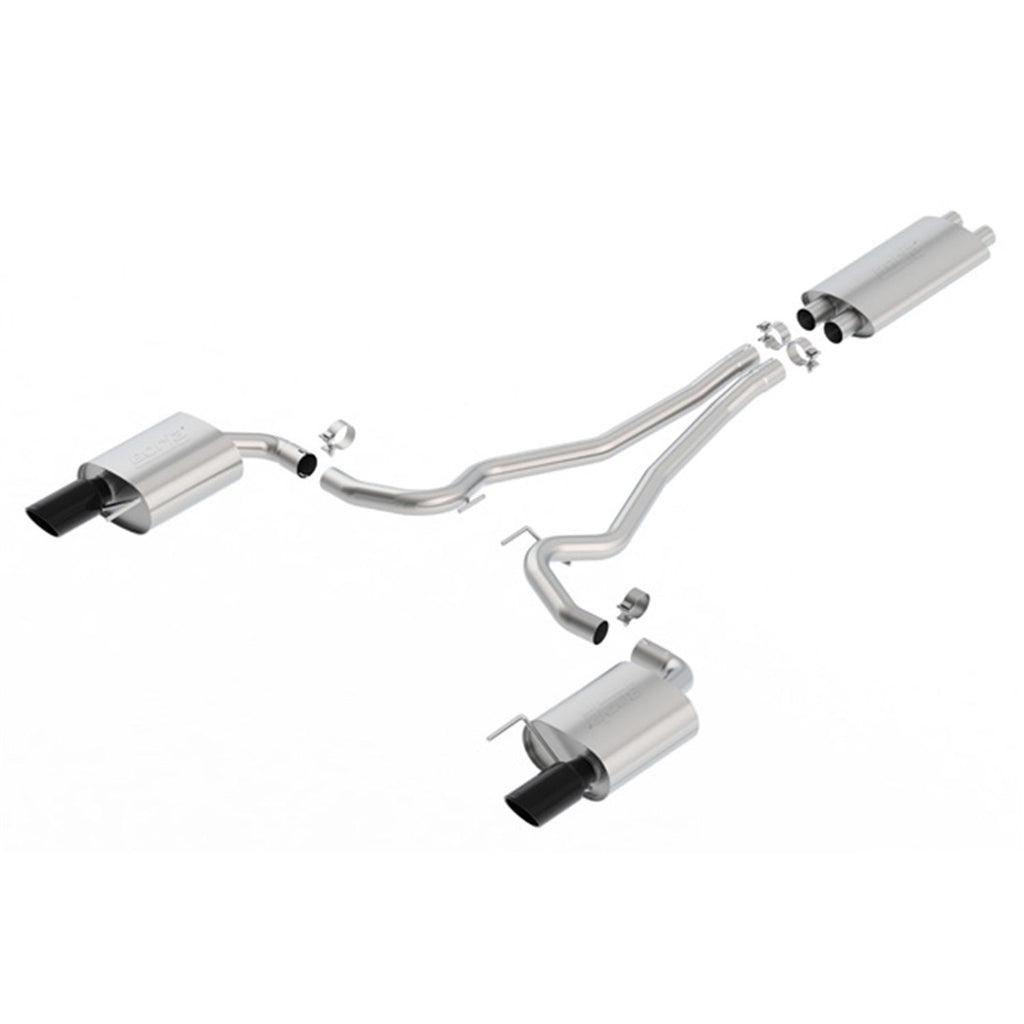 Borla 1014040BC | Borla Touring Cat-Back  Exhaust System for 2015-2017 Ford Mustang GT/GT Convertible 5.0L V8, Automatic and Manual Transmission. Rear Wheel Drive 2-Door, EC-Type certification.