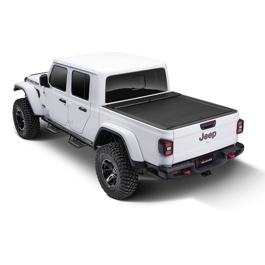 Roll-N-Lock LG496M Locking Retractable M-Series Truck Bed Tonneau Cover for 2020-2021 Jeep Gladiator Without Trail Rail System| Fits 5 Ft. Bed
