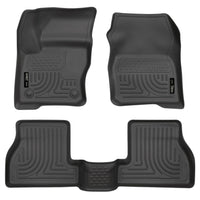 Husky Liners 98771 | Husky Liners Front & 2nd Seat Floor Liners, Fits 12-16 FOCUS 4/5 DOOR FRONT & 2ND SEAT FLOOR LINER BLACK