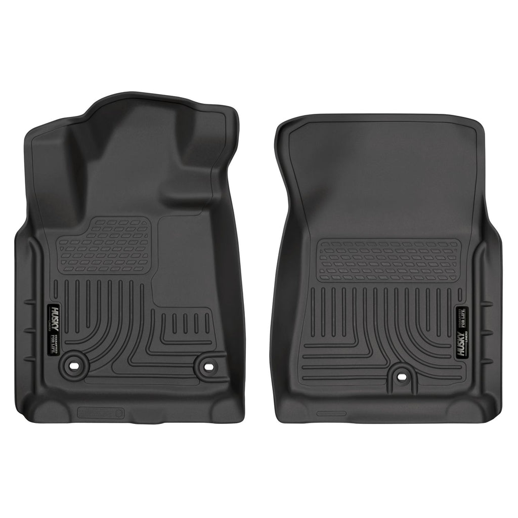 Husky Liners 18561 | Husky Liners Front Floor Liners, Fits 12-C TUNDRA (ALL CAB STYLES W/FACTORY TWIST-LOCK FASTENERS) FRONT FLOOR LINERS BLACK