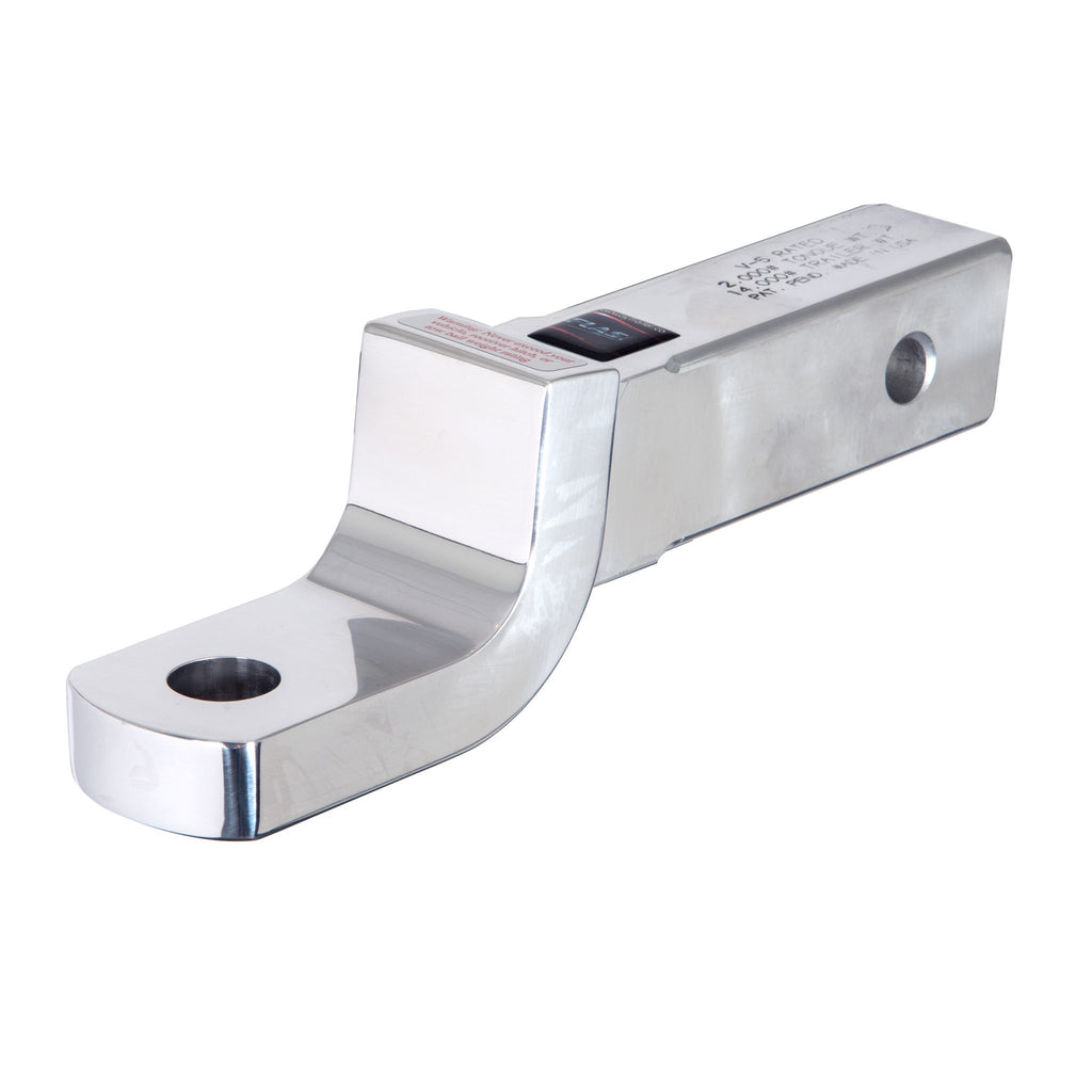 Fixed aluminum ball mount with a 2'' drop 1'' rise with a 1'' ball hole