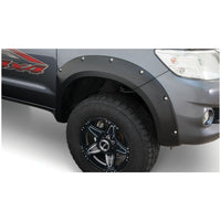 Bushwacker 31081-02 Black Pocket/Rivet Style Smooth Finish Front Fender Flares for 2011-2013 Toyota Hilux