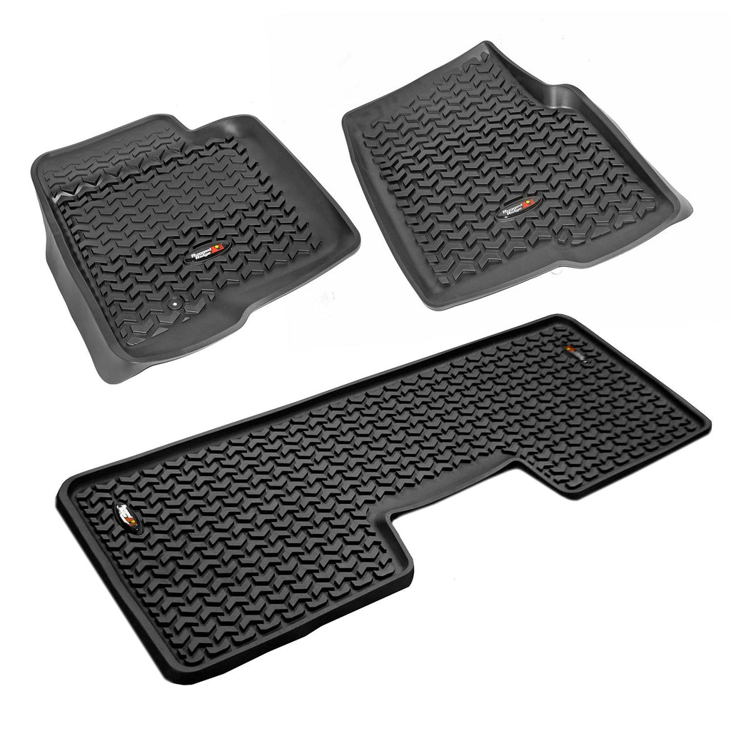 Rugged Ridge 82989.21 | Floor Liners, Kit, Black; 09-14 Ford F-150 SuperCrew
