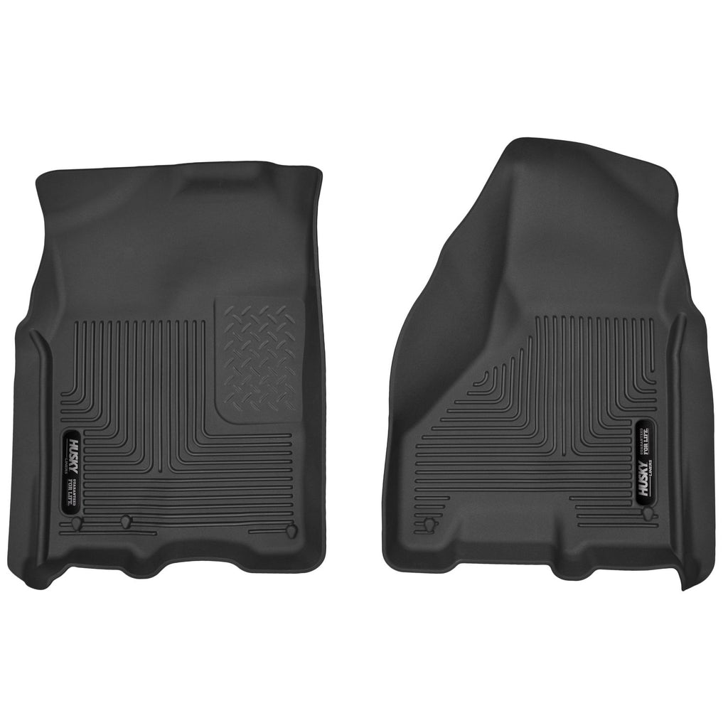 Husky Liners 53511 | Husky Liners Front Floor Liners, Fits 09-17 RAM 1500 10-17 RAM 2500/3500 CREW CAB/MEGA CAB W/1 OR 2 HOOKS X-ACT FLOOR LINER BLACK