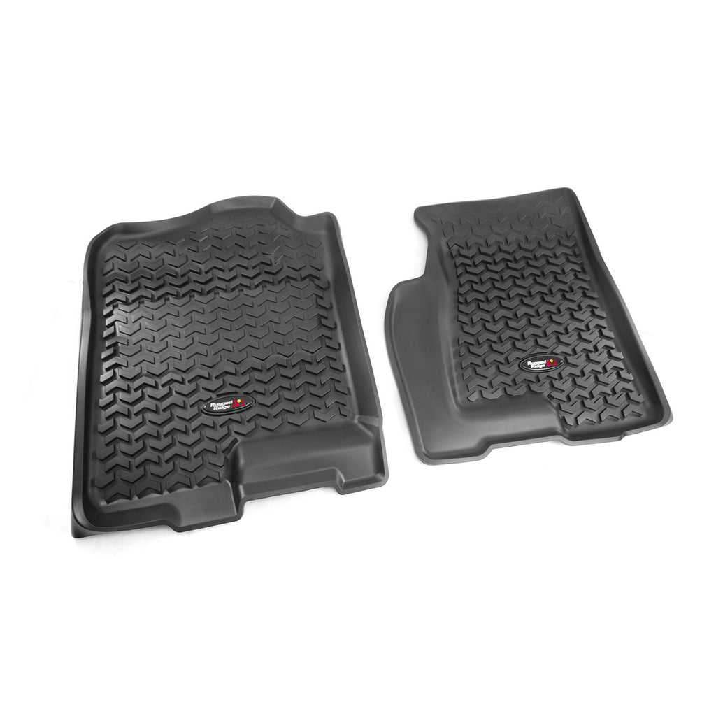 Rugged Ridge 82901.03 | Floor Liner, Front; Black, 2009-2017 Chevrolet / GMC / Buick  / Saturn Traverse, 07-20 Acadia, 08-17 Enclave, 07-10 Outlook