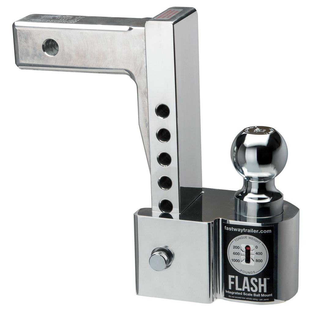 Flash ISBM adj. alum. Ball mount, 8" drop 9" rise, w. tongue wt. scale