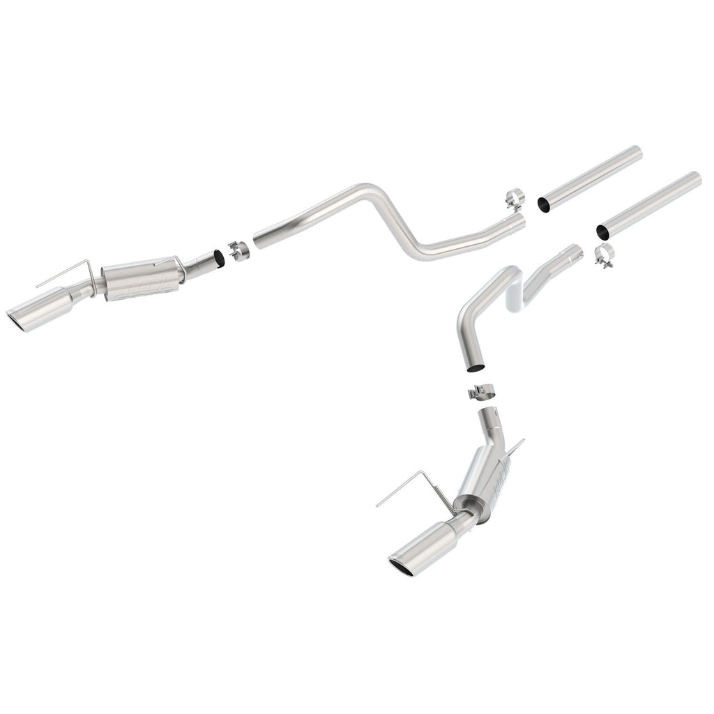 Borla 140135 | Borla S-Type Cat-Back  Exhaust System for 2005-2009 Ford Mustang GT 4.6L V8/ Shelby GT500 5.4L V8 SC Automatic and Manual Transmission Rear Wheel Drive 2-Door Coupe; Convertible.