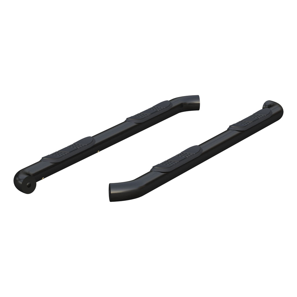 3" Round Black Stainless Side Bars Select Chevrolet Colorado GMC Canyon