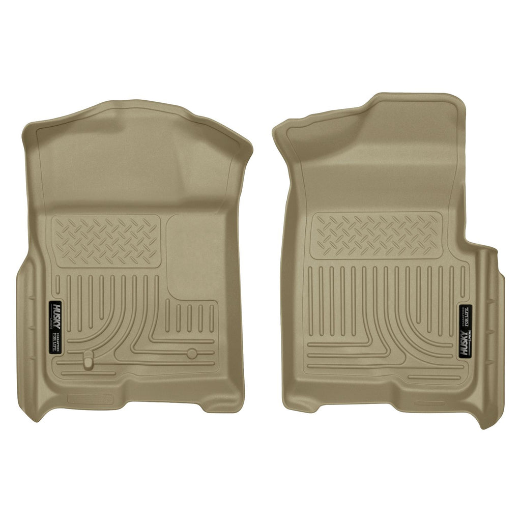 Husky Liners 18333 | Husky Liners Front Floor Liners, Fits 09-14 F150 RE/SUPER/SUPER CREW CAB FRONT FLOOR LINERS TAN
