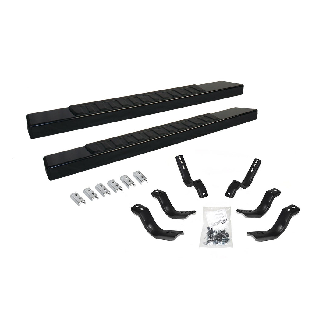 Go Rhino - 6862412652T - 6in OE Xtreme II Textured Black SideSteps Kit - 52in Long bars + Brackets