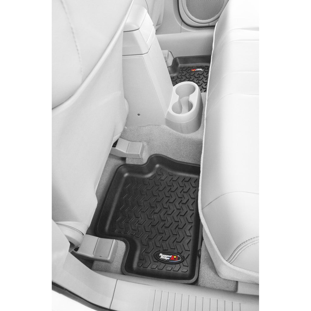 Floor Liners Rear Black; 08-12 Jeep Liberty KK