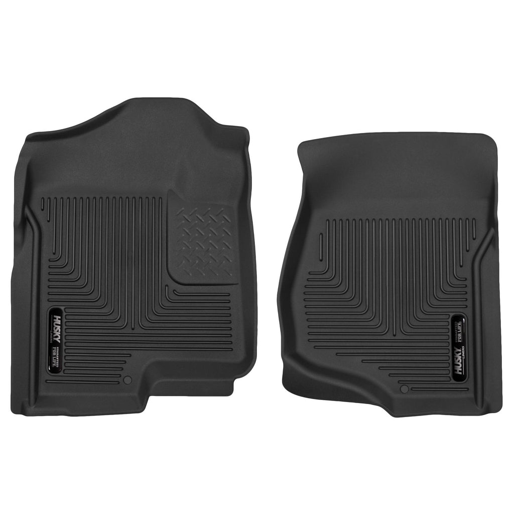Husky Liners 53101 | Husky Liners Front Floor Liners, Fits 07-14 SILVERADO/SIERRA/AVAL/TAHOE/SUB/YUKON/ESC W/O MANUAL TRANSFER FRONT XACT FLOOR LINERS BLACK