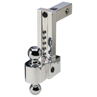 Flash ALBM adj alum ball mount built-in locks, 8'' drop 9'' rise, 2'' & 2-5/16''