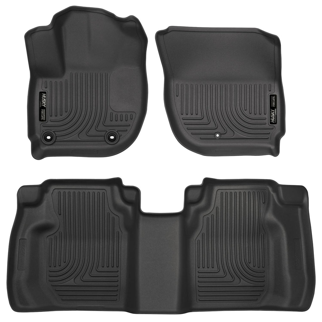 Husky Liners 99491 | Husky Liners Front & 2nd Seat Floor Liners, Fits 15-C FIT FRONT & 2ND SEAT FLOOR LINERS WEATHERBEATER SERIES BLACK