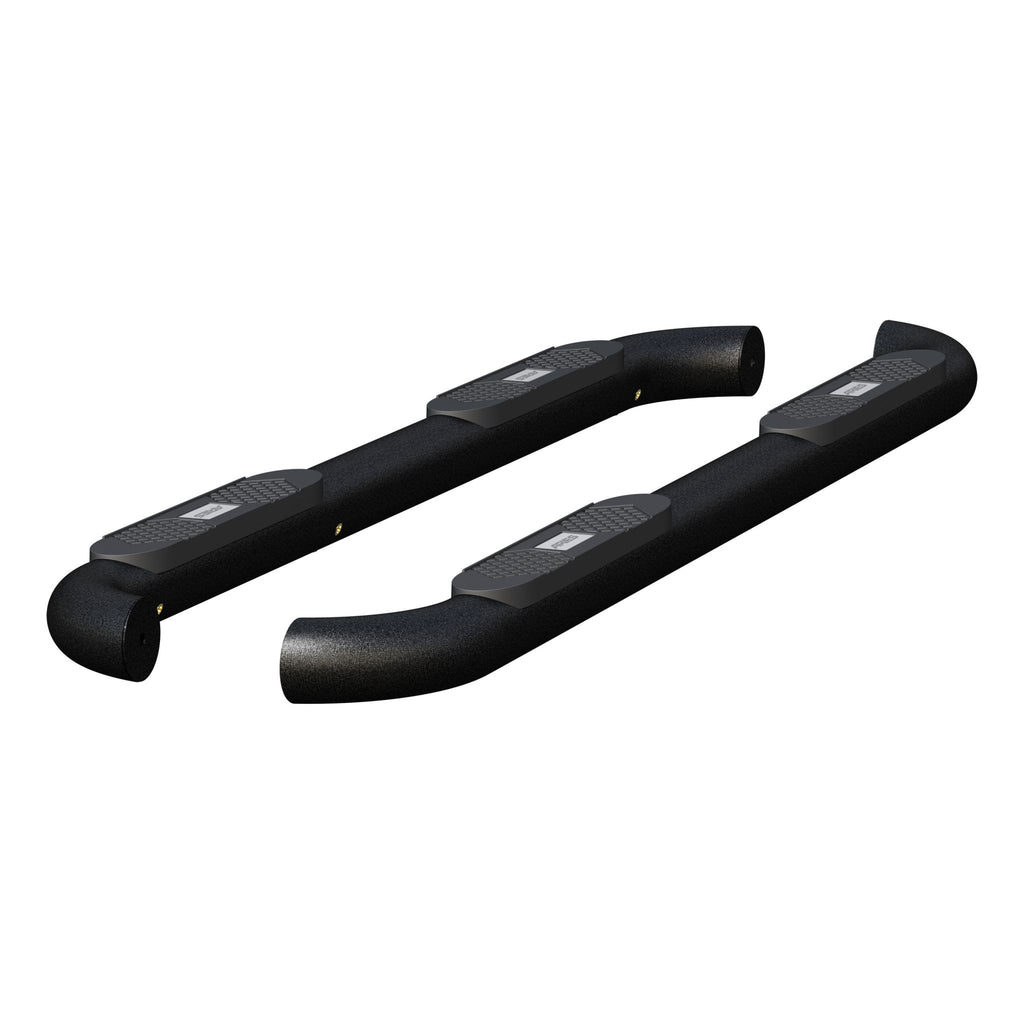 Big Step 4" Black Aluminum Round Side Bars Select Nissan Titan XD