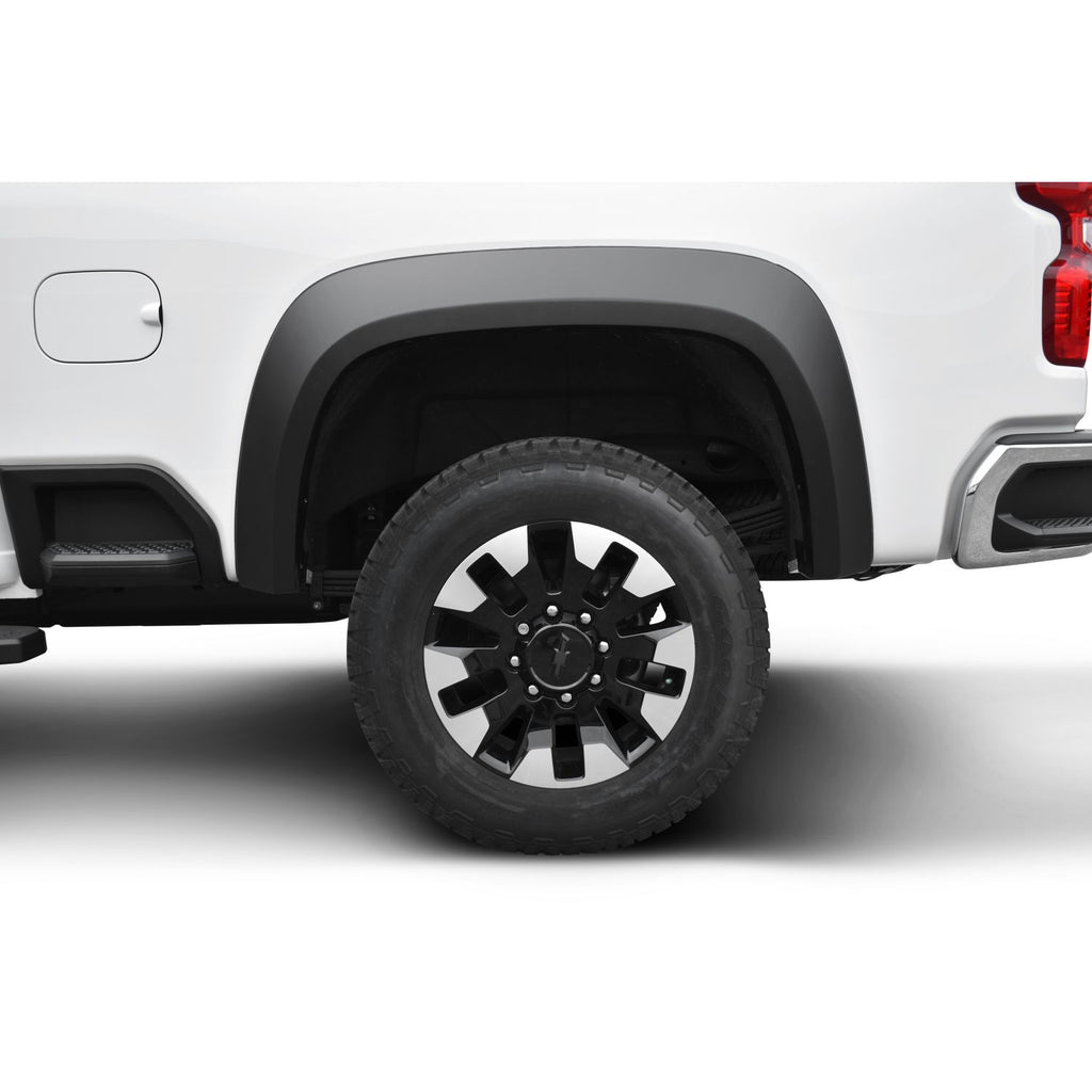 Bushwacker 40156-02 Black Extend-A-Fender Style Smooth Finish Rear Fender Flares for 2020-2022 Chevrolet Silverado 2500/3500