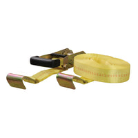 27' Yellow Cargo Strap with Flat Hooks (3333 lbs.)