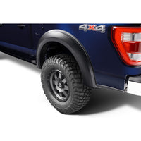 Bushwacker 20136-02 Black Extend-A-Fender Style Smooth Finish Rear Fender Flares for 2021-2022 Ford F-150