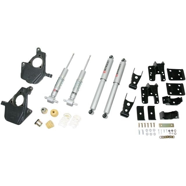 BELLTECH 641SP LOWERING KITS  Front And Rear Complete Kit W/ Street Performance Shocks 2007-2013 Chevrolet Silverado/Sierra ((All Cabs) 2WD/4WD) 2 in. F/4 in. R drop W/ Street Performance Shocks