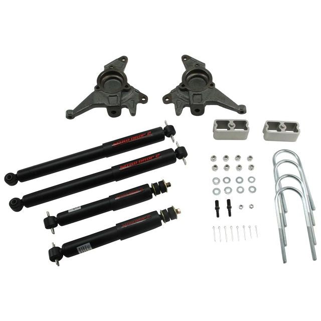 BELLTECH 624ND LOWERING KITS  Front And Rear Complete Kit W/ Nitro Drop 2 Shocks 1998-2003 Chevrolet Blazer/Jimmy 6 cyl. (incl Extreme) 2 in. F/2 in. R drop W/ Nitro Drop II Shocks