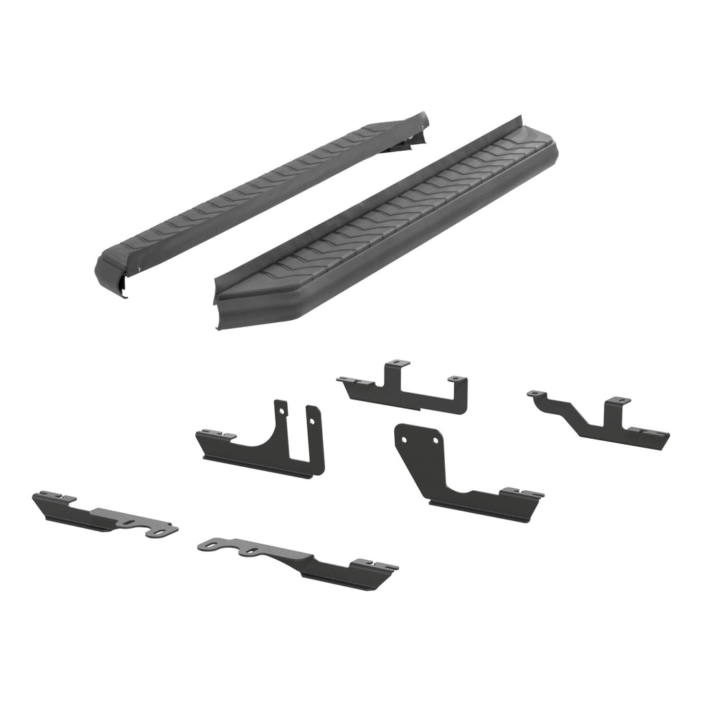 AeroTread 5" x 76" Black Stainless Running Boards Select Traverse Acadia