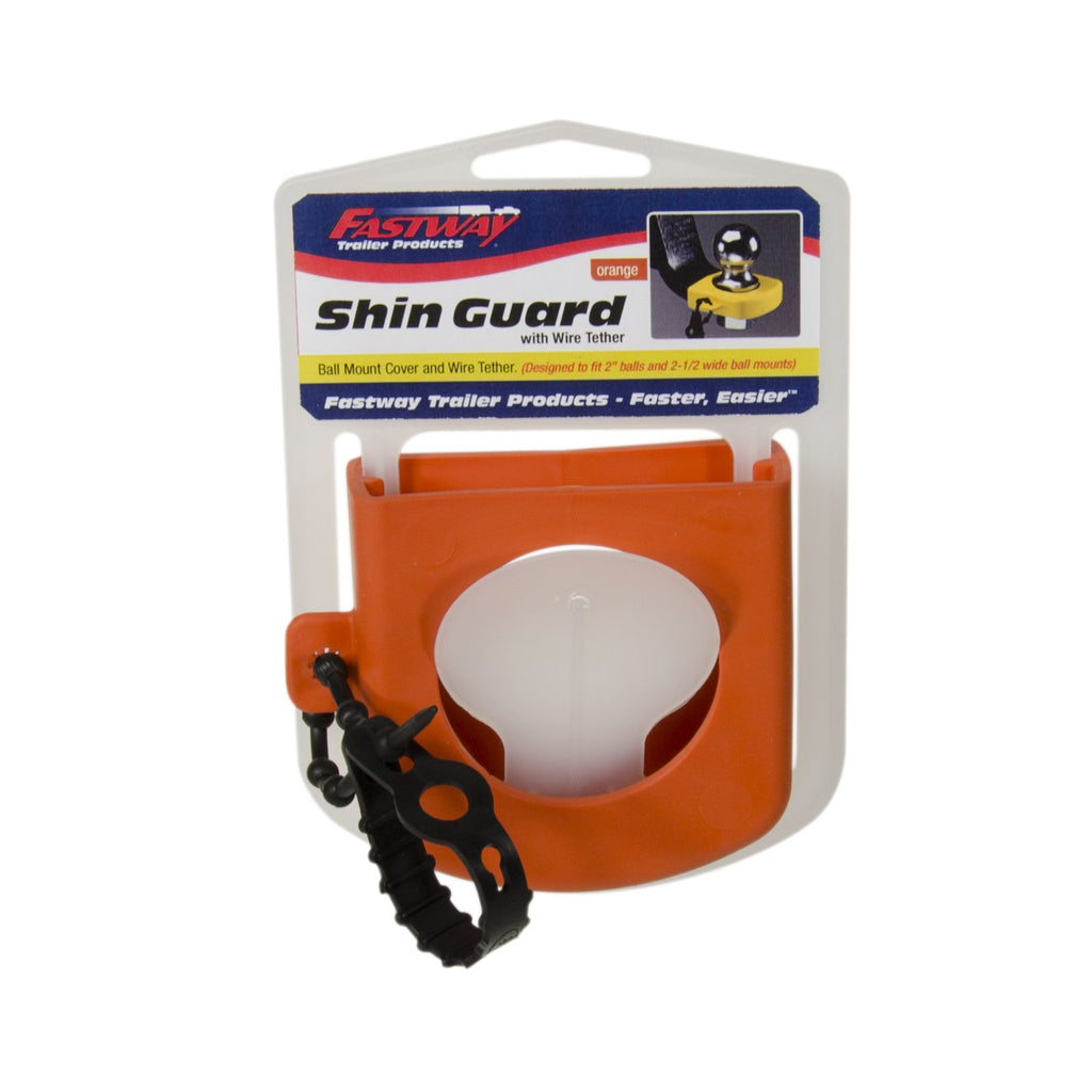Cushioning cover for exposed ball mount saves your shins from bumps and bruises.