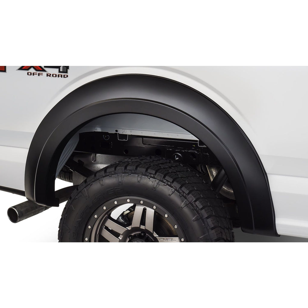 Bushwacker 20094-02 Black Extend-A-Fender Style Smooth Finish Rear Fender Flares for 2015-2020 Ford F-150