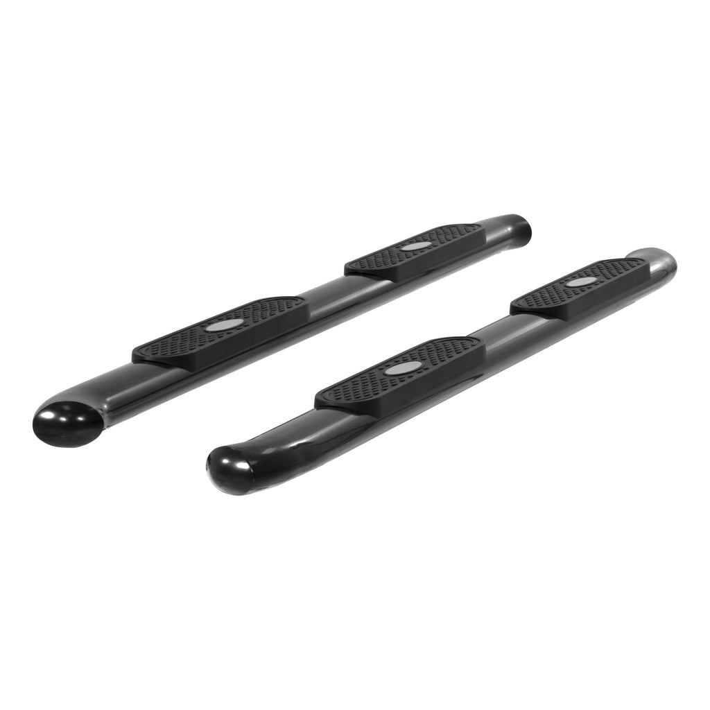 4" Black Steel Oval Side Bars Select Silverado Sierra 1500 2500 3500