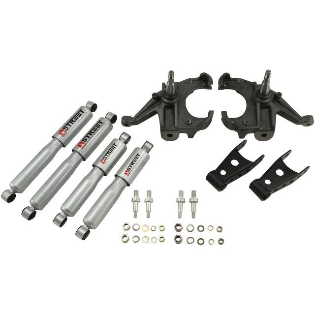 BELLTECH 706SP LOWERING KITS  Front And Rear Complete Kit W/ Street Performance Shocks 1973-1987 Chevrolet C10 (1 1/4 in. Rotor) 3 in. F/4 in. R drop W/ Street Performance Shocks