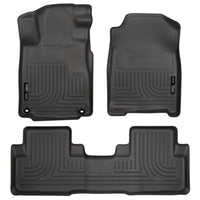 Husky Liners 98451 | Husky Liners Front & 2nd Seat Floor Liners, Fits 12-15 CRV CUSTOM MOLDED FRONT & 2ND SEAT FLOOR LINERS BLACK