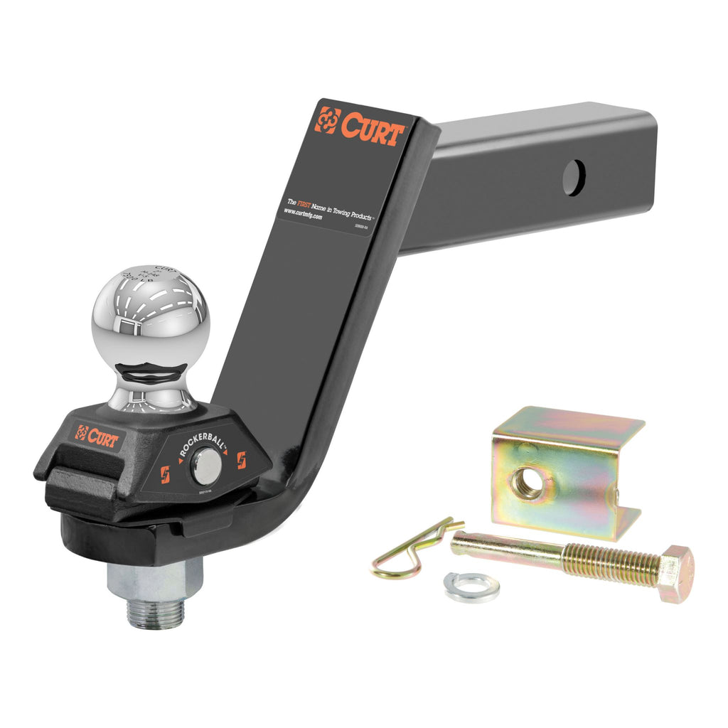 RockerBall Cushion Hitch with 2" Ball (2" Shank 7500 lbs. 5" Drop)