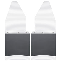 Husky Liners 17099 | Husky Liners Kick Back Mud Flaps 12 Wide - Stainless Steel Top and Weight, Fits 88-17 FORD KICK BACK MUD FLAPS FRONT 12IN WIDE - STAINLESS STEEL TOP AND WEIGHT