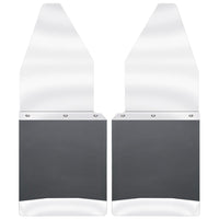 Kick Back Mud Flaps 12" Wide - Stainless Steel Top and Weight