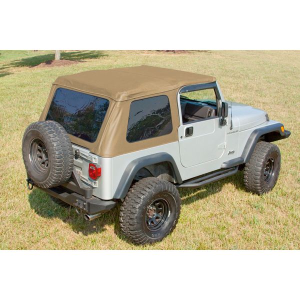 XHD Soft Top Bowless Spice Sailcloth; 97-06 Jeep Wrangler TJ