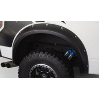 Bushwacker 20098-02 Black Pocket/Rivet Style Smooth Finish Rear Fender Flares for 2010-2014 Ford Raptor