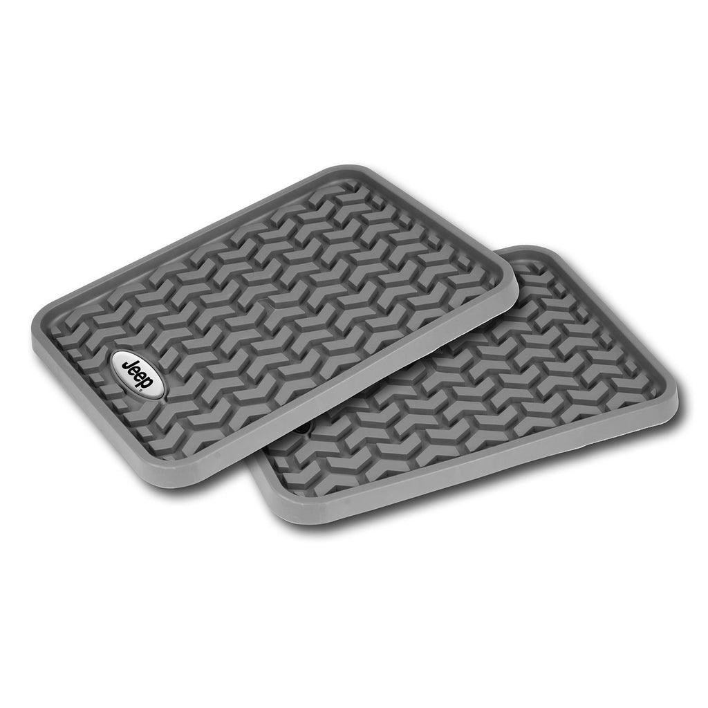 Rugged Ridge DMC-84950.01 | Floor Liners, Rear, Gray, Jeep Logo, Universal