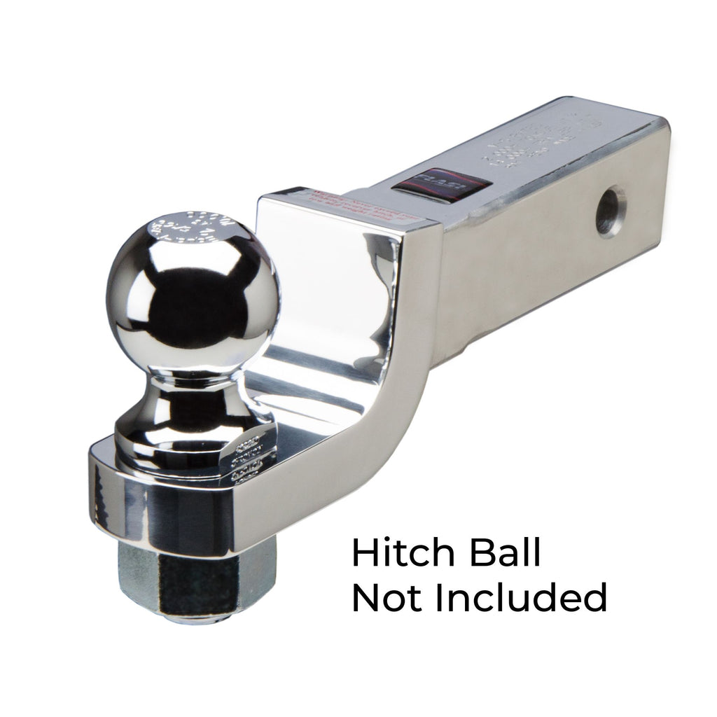 Fixed aluminum ball mount with a 2'' drop 1'' rise with a 1-1/4'' ball hole