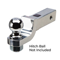 Fixed aluminum ball mount with a 2'' drop 1'' rise with a 1-1/4'' ball hole