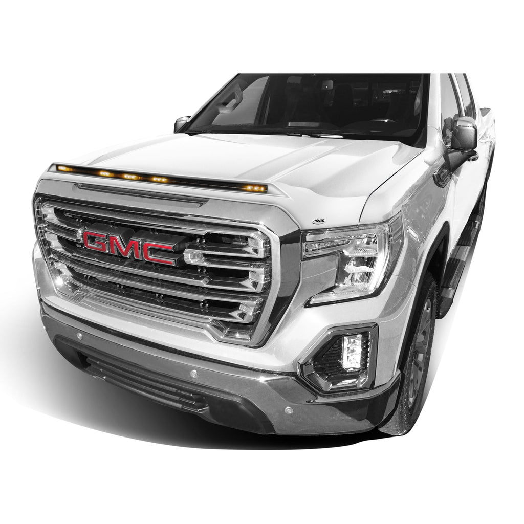 Auto Ventshade 753167-G1W Aeroskin LightShield Color Hood Protector White Frost Tricoat for 2019-2021 GMC Sierra 1500